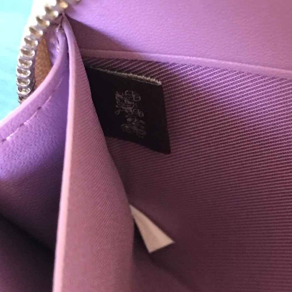 Coach Long Zip Around Wallet Purple Floral Print, Coated Canvas / Leather CBN95 - Picture 7 of 16